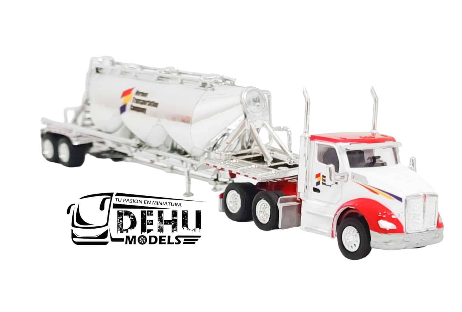 Tráiler a Escala 1/87 Kenworth T680 Day Cab Con Remolque Pneumatic Vernon - Imagen 6