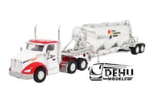 Tráiler a Escala 1/87 Kenworth T680 Day Cab Con Remolque Pneumatic Vernon