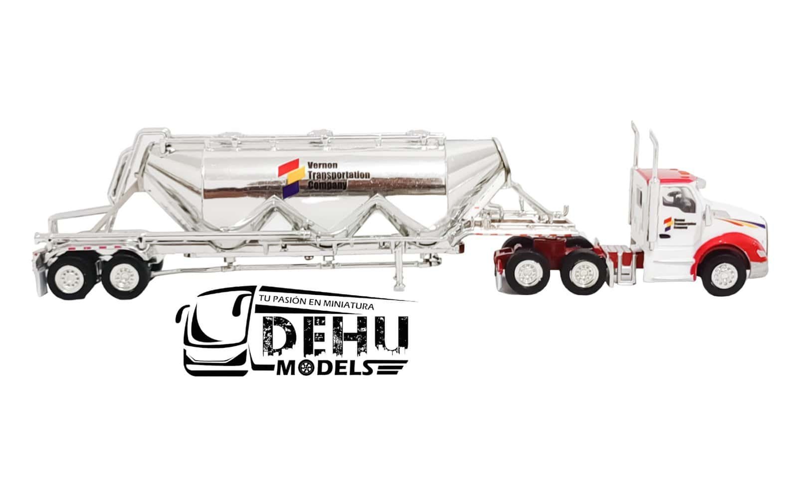 Tráiler a Escala 1/87 Kenworth T680 Day Cab Con Remolque Pneumatic Vernon - Imagen 5