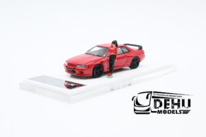 Auto a Escala 1/64 Nissan Skyline GTR R32 Con Figura Rojo TM644101-1 Timemicro