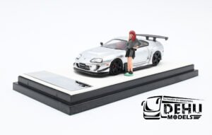 Auto a Escala 1/64 Toyota Supra A80Z Con Figura Gris Timemicro TM644402-1