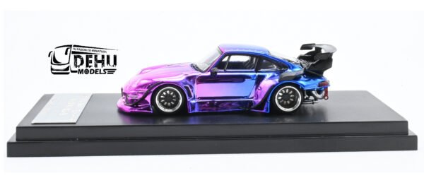 Auto a Escala 1/64 Porsche 993 RWB Rauh-Welt Begriff Chrome Purple STWCRR24 Street Warrior - Imagen 7