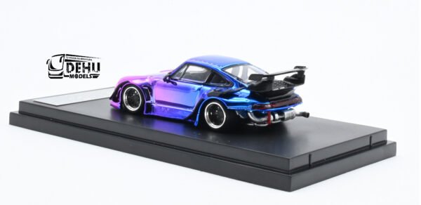 Auto a Escala 1/64 Porsche 993 RWB Rauh-Welt Begriff Chrome Purple STWCRR24 Street Warrior - Imagen 6