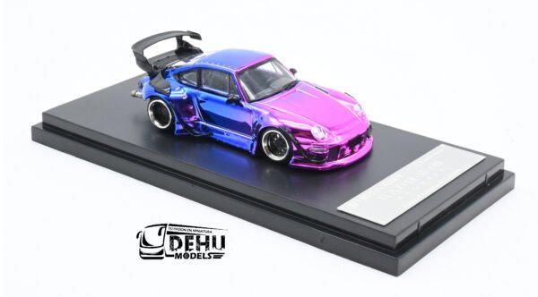 Auto a Escala 1/64 Porsche 993 RWB Rauh-Welt Begriff Chrome Purple STWCRR24 Street Warrior