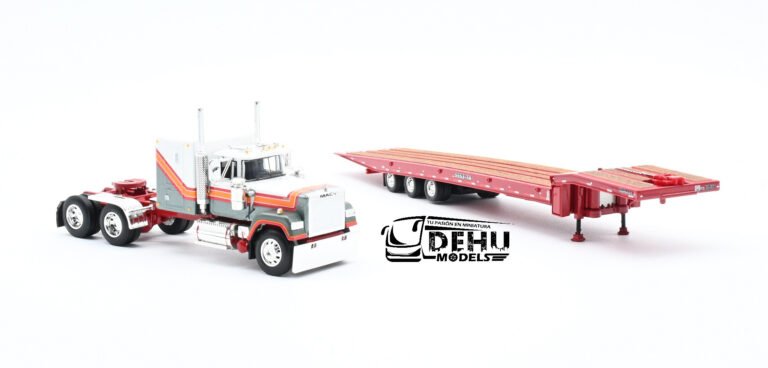 Mack Super-Liner Sleeper Cab con Remolque Talbert 5553TA Tipo Rampa de 3 ejes (10)