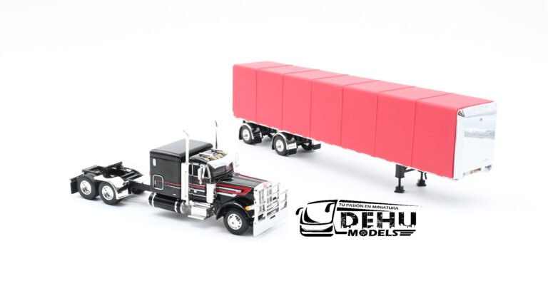 Peterbilt 379 Con Remolque Cama Plana Utility y Lona Enrollable de ejes separados (10)