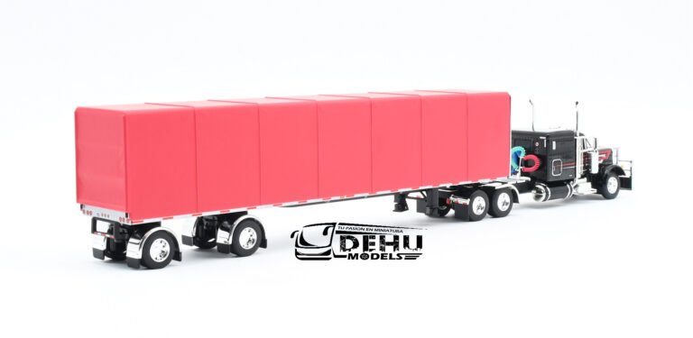 Peterbilt 379 Con Remolque Cama Plana Utility y Lona Enrollable de ejes separados (6)