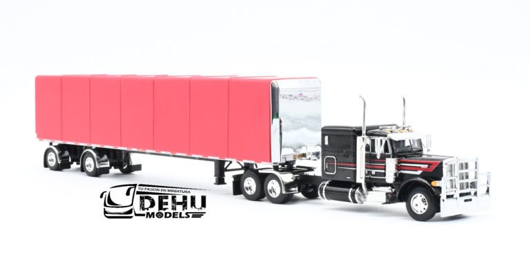 Peterbilt 379 Con Remolque Cama Plana Utility y Lona Enrollable de ejes separados (8)
