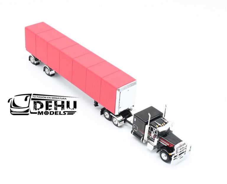 Peterbilt 379 Con Remolque Cama Plana Utility y Lona Enrollable de ejes separados (9)