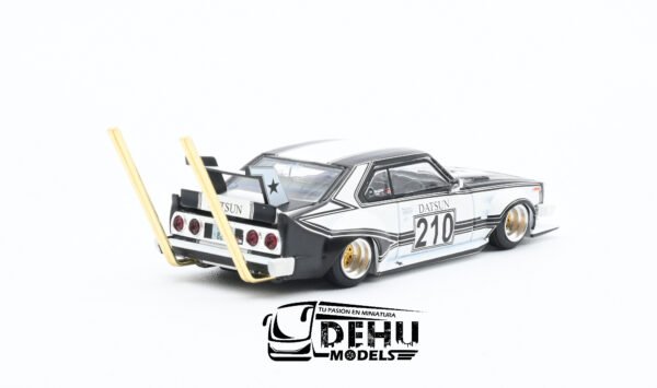 Auto a Escala 1/64 Datsun Skyline C210 Bosozoku Style Negro - Gris, PR64-0073 Pop Race - Imagen 5