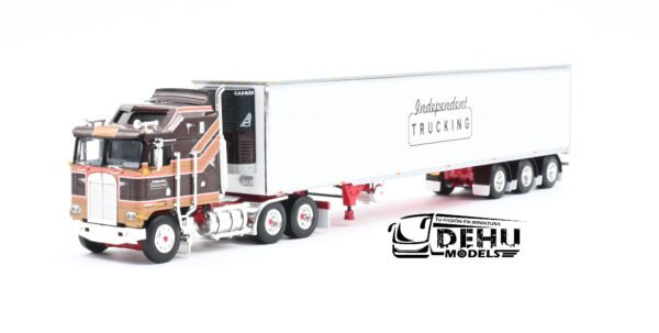 Tráiler a Escala 1/64 Kenworth K100 Con Remolque Refrigerado Carrier Utility de 3 ejes Independent Trucking 60-1353 DCP By First Gear - Imagen 10