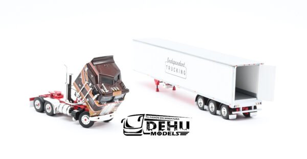 Tráiler a Escala 1/64 Kenworth K100 Con Remolque Refrigerado Carrier Utility de 3 ejes Independent Trucking 60-1353 DCP By First Gear - Imagen 7