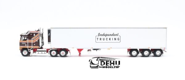 Tráiler a Escala 1/64 Kenworth K100 Con Remolque Refrigerado Carrier Utility de 3 ejes Independent Trucking 60-1353 DCP By First Gear - Imagen 9