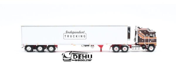 Tráiler a Escala 1/64 Kenworth K100 Con Remolque Refrigerado Carrier Utility de 3 ejes Independent Trucking 60-1353 DCP By First Gear - Imagen 4