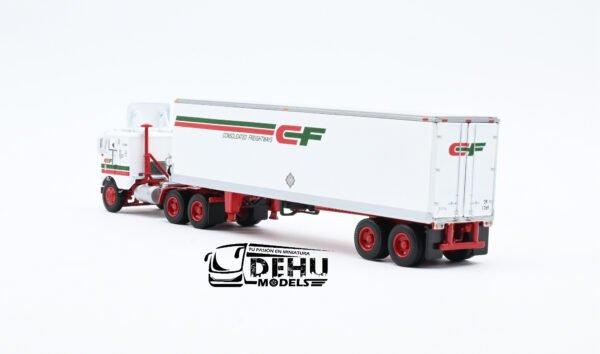 Tráiler a Escala 1/64 White-Freightliner COE Truck con Remolque Caja seca vintage de 40' Consolidated Freightways 60-1757 DCP By First Gear - Imagen 8