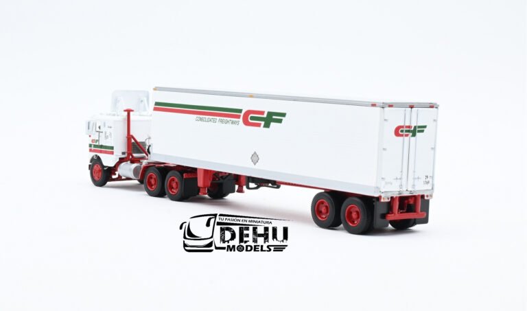 White-Freightliner COE Truck con Remolque Caja seca vintage de 40' Consolidated Freightways (4)