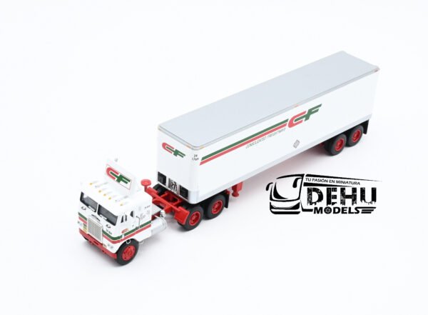 Tráiler a Escala 1/64 White-Freightliner COE Truck con Remolque Caja seca vintage de 40' Consolidated Freightways 60-1757 DCP By First Gear - Imagen 11