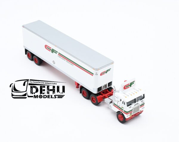 Tráiler a Escala 1/64 White-Freightliner COE Truck con Remolque Caja seca vintage de 40' Consolidated Freightways 60-1757 DCP By First Gear - Imagen 2