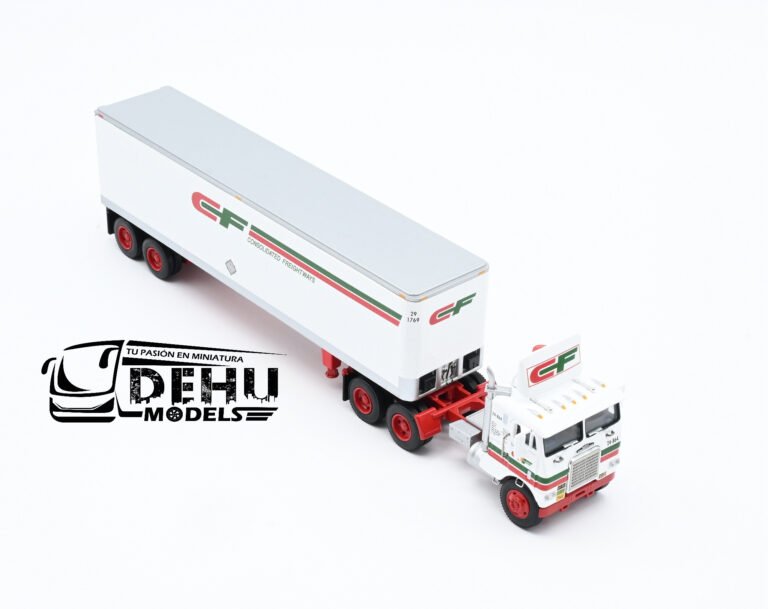 White-Freightliner COE Truck con Remolque Caja seca vintage de 40' Consolidated Freightways (8)
