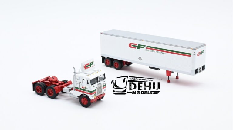 White-Freightliner COE Truck con Remolque Caja seca vintage de 40' Consolidated Freightways (9)