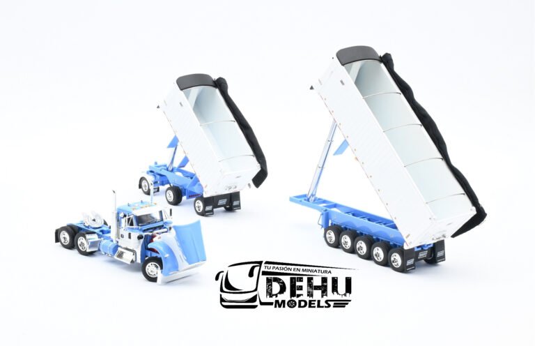 Kenworth W900L Con Remolque Volteo Genesis de 31' y 20' Blanco - Azul (10)