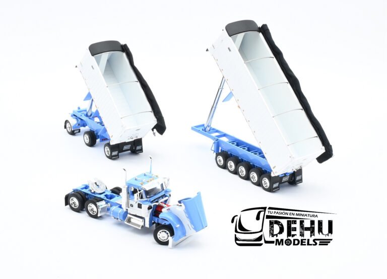 Kenworth W900L Con Remolque Volteo Genesis de 31' y 20' Blanco - Azul (11)