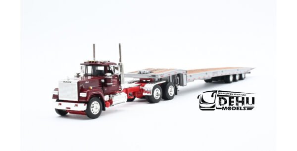 Tráiler a Escala 1/64 Mack Super-Liner Day Cab Con Remolque Talbert 5553TA de Tres Ejes Santucci Construction, 60-1124 DCP By First Gear - Imagen 11