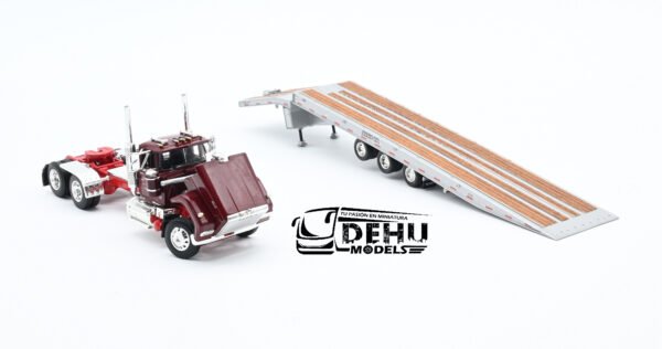 Tráiler a Escala 1/64 Mack Super-Liner Day Cab Con Remolque Talbert 5553TA de Tres Ejes Santucci Construction, 60-1124 DCP By First Gear - Imagen 8