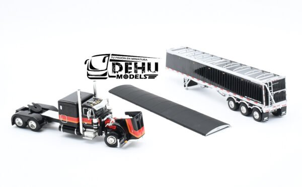 Tráiler a Escala 1/64 Peterbilt 379 Con Remolque Tolva de tres ejes Lode King Distrinction, 60-1120 DCP By First Gear - Imagen 7