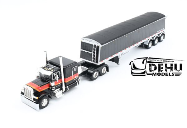 Tráiler a Escala 1/64 Peterbilt 379 Con Remolque Tolva de tres ejes Lode King Distrinction, 60-1120 DCP By First Gear - Imagen 11