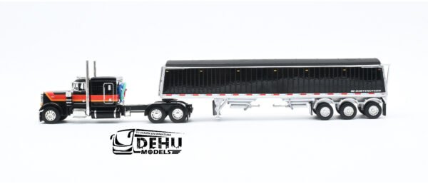 Tráiler a Escala 1/64 Peterbilt 379 Con Remolque Tolva de tres ejes Lode King Distrinction, 60-1120 DCP By First Gear - Imagen 9