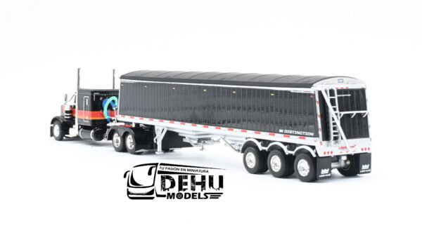 Tráiler a Escala 1/64 Peterbilt 379 Con Remolque Tolva de tres ejes Lode King Distrinction, 60-1120 DCP By First Gear - Imagen 8