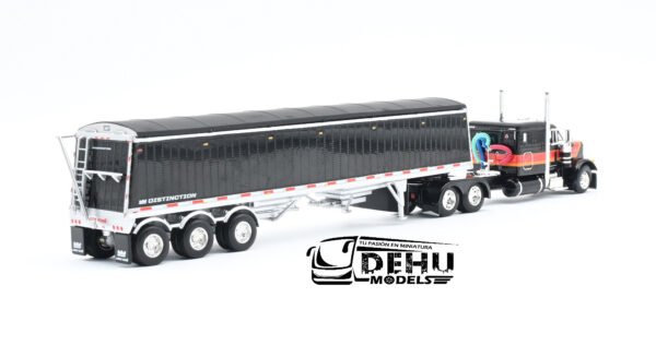 Tráiler a Escala 1/64 Peterbilt 379 Con Remolque Tolva de tres ejes Lode King Distrinction, 60-1120 DCP By First Gear - Imagen 5