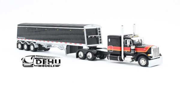 Tráiler a Escala 1/64 Peterbilt 379 Con Remolque Tolva de tres ejes Lode King Distrinction, 60-1120 DCP By First Gear - Imagen 3