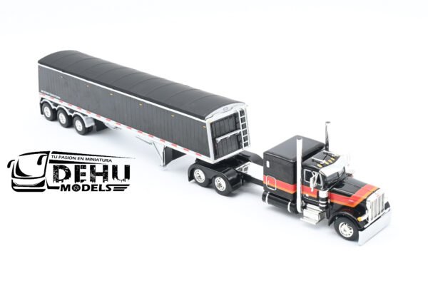 Tráiler a Escala 1/64 Peterbilt 379 Con Remolque Tolva de tres ejes Lode King Distrinction, 60-1120 DCP By First Gear - Imagen 2