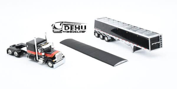 Tráiler a Escala 1/64 Peterbilt 379 Con Remolque Tolva de tres ejes Lode King Distrinction, 60-1120 DCP By First Gear - Imagen 6