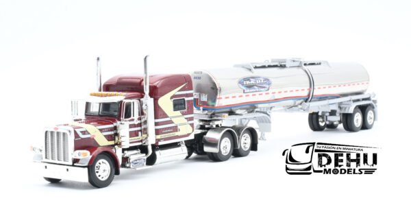 Tráiler a Escala 1/64 Peterbilt 389 Con Remolque Tanque Quimico Brenner, 60-0786 DCP By First Gear