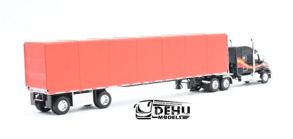 Tráiler a Escala 1/64 Peterbilt 579 Con Remolque Utility Cama Plana y Lona Enrollable de ejes separados, 60-1610 DCP By First Gear - Imagen 5