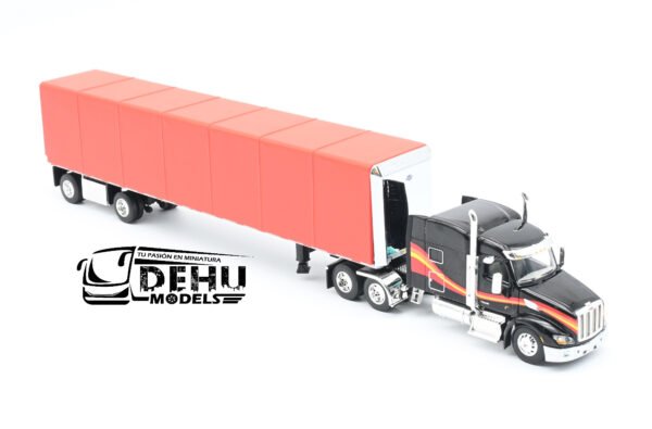 Tráiler a Escala 1/64 Peterbilt 579 Con Remolque Utility Cama Plana y Lona Enrollable de ejes separados, 60-1610 DCP By First Gear - Imagen 2