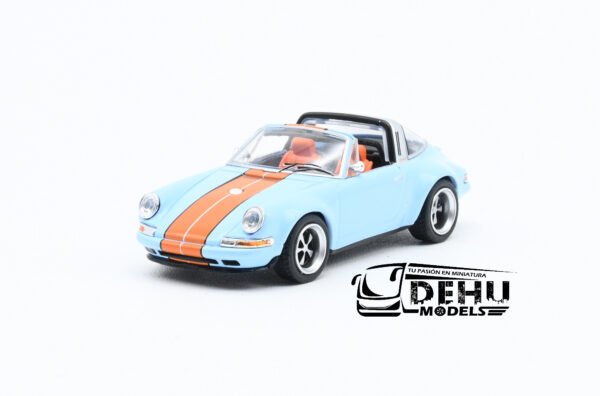 Auto a Escala 1/64 Porsche Singer Targa Gulf Azul - Naranja, PR64-0078 Pop Race - Imagen 8