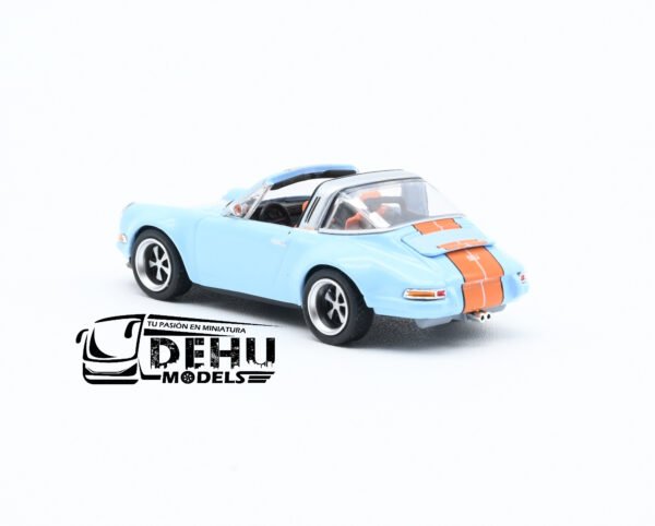 Auto a Escala 1/64 Porsche Singer Targa Gulf Azul - Naranja, PR64-0078 Pop Race - Imagen 6