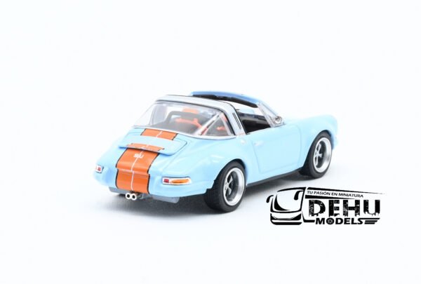 Auto a Escala 1/64 Porsche Singer Targa Gulf Azul - Naranja, PR64-0078 Pop Race - Imagen 5