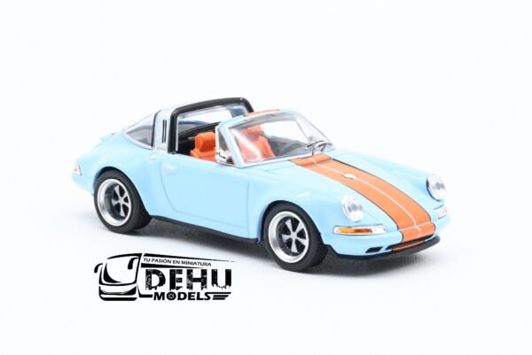 Auto a Escala 1/64 Porsche Singer Targa Gulf Azul - Naranja, PR64-0078 Pop Race