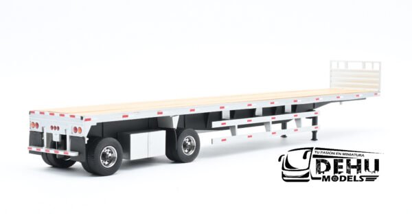 Tráiler a Escala 1/50 Solo Remolque Cama Plana Gris, 91023 Diecast Masters - Imagen 5