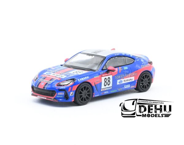 Auto a Escala 1/64 Subaru BRZ Tokyo Subaru Racing Azul - Rosa, PR64-0088 Pop Race - Imagen 8