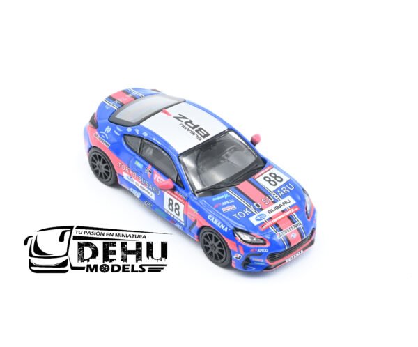 Auto a Escala 1/64 Subaru BRZ Tokyo Subaru Racing Azul - Rosa, PR64-0088 Pop Race - Imagen 2