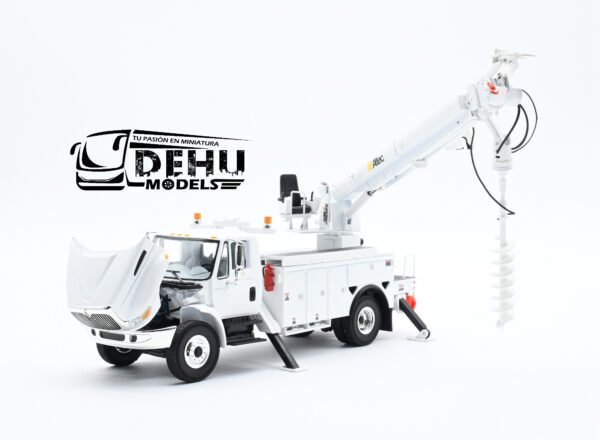 Camión a Escala 1/34 International DuraStar Con Cuerpo Digger Derrick Para Poner Postes 10-4053 First Gear - Imagen 8