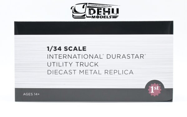 Camión a Escala 1/34 International DuraStar Con Cuerpo de Canastilla Blanco 10-3901 First Gear - Imagen 12