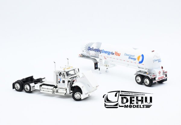 Tráiler a Escala 1/64 Kenworth W900L Day Cab con Remolque Tanque de Gas Mississippi Davenport Energy, 60-1135 DCP By First Gear - Imagen 7