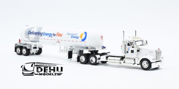 Tráiler a Escala 1/64 Kenworth W900L Day Cab con Remolque Tanque de Gas Mississippi Davenport Energy, 60-1135 DCP By First Gear - Imagen 3